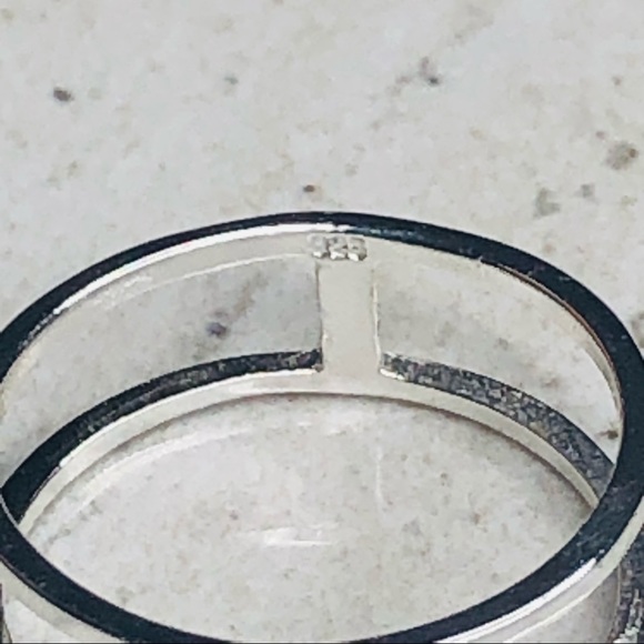 925 Sterling Silver Double Line Midi Ring - Picture 6 of 16